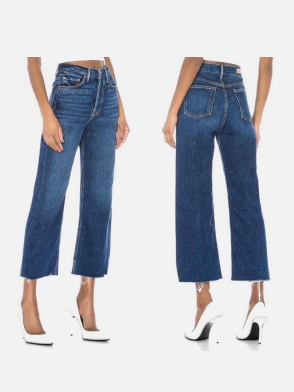 Grlfrnd Bobbi Viva Forever Crop Wide Leg Flare Jeans High Rise Women’s size 25
